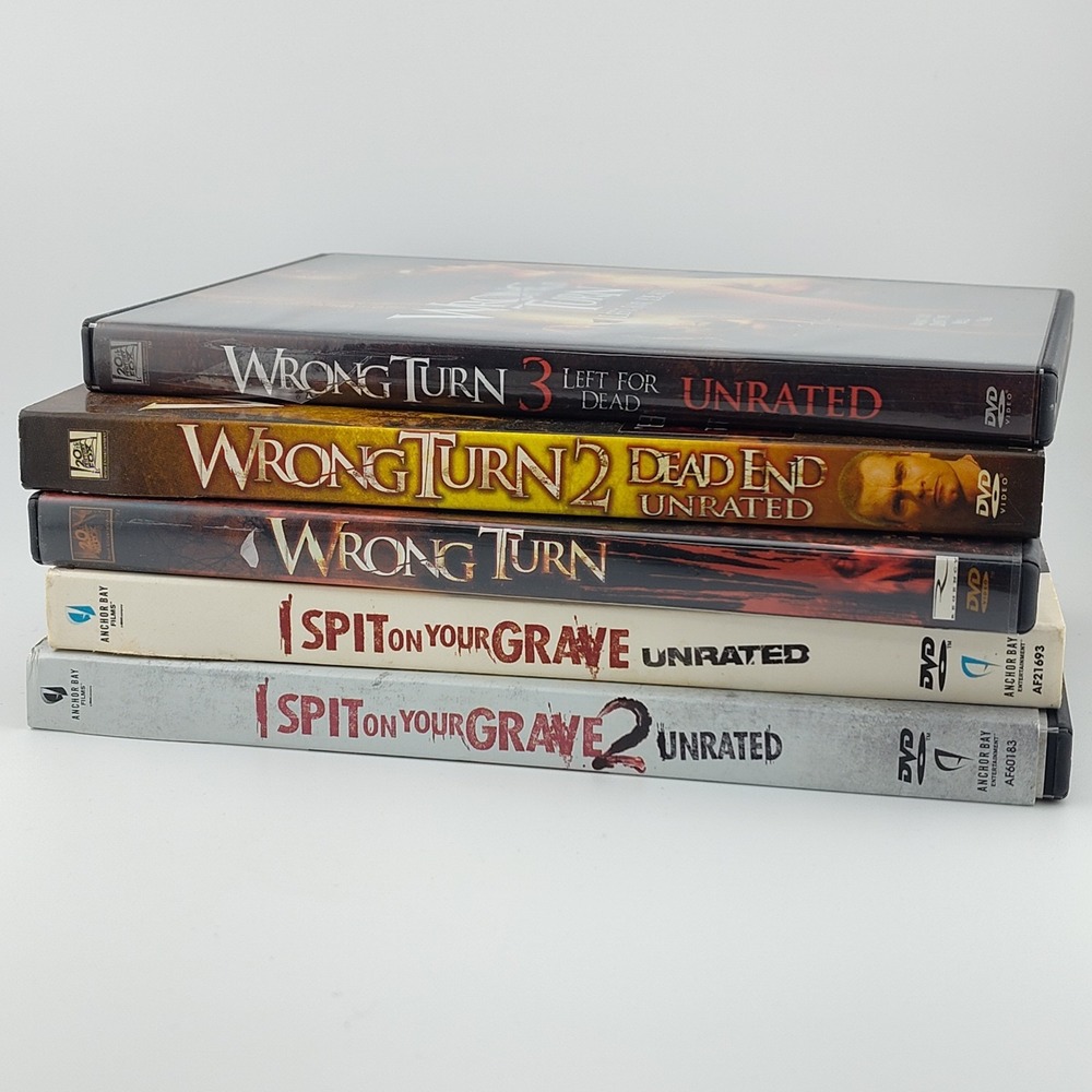 Horror dvd lot pre owned Wrong Turn I Spit on Your Grave movie night